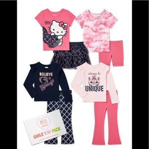 Toddler girls mix match 8 piece outfit gift set